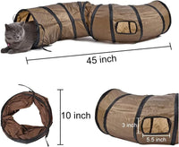 Andiker Cat Tunnel for Indoor Cats - Brown - image 2
