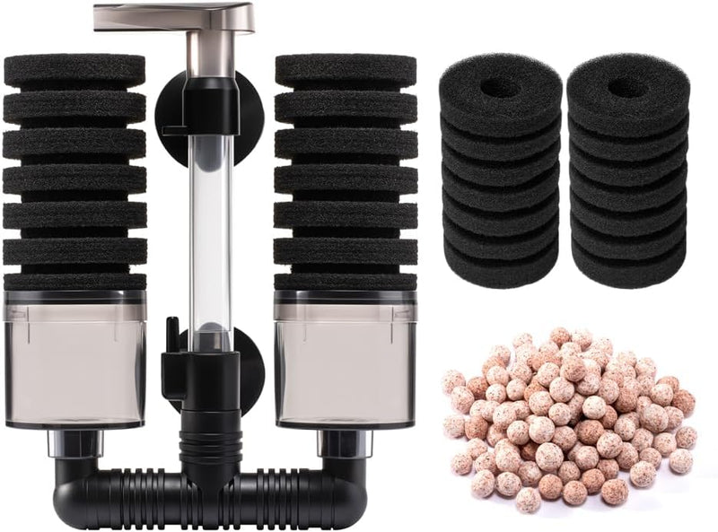 DaToo Aquarium Sponge Filter Fish Tank Foam Filter Quiet Submersible - DT-100A (10 to 40 gallons)