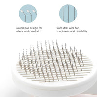 2PCS Pet Grooming Kit, Cat Brushes & Cat Nail Clipper, Cat Grooming Brush for Sedding and Grooming Fur (Pink）