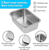 1.2 Gallon Elevated Large Dog Water Bowl with Mat - Grey-1.2 gal & mat / Height: 11.4-16.7" - image 4