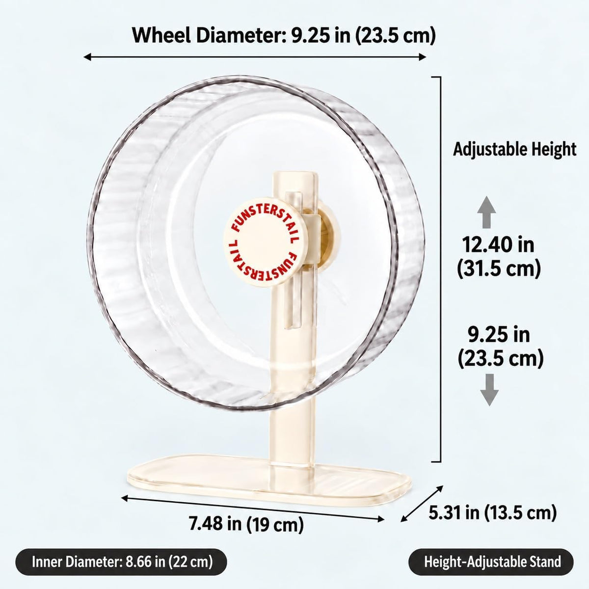 Super Silent Hamster Wheel 10.2 Inch, Magnetic Running Wheel - Cream White / Small(8.7 inch) - image 2