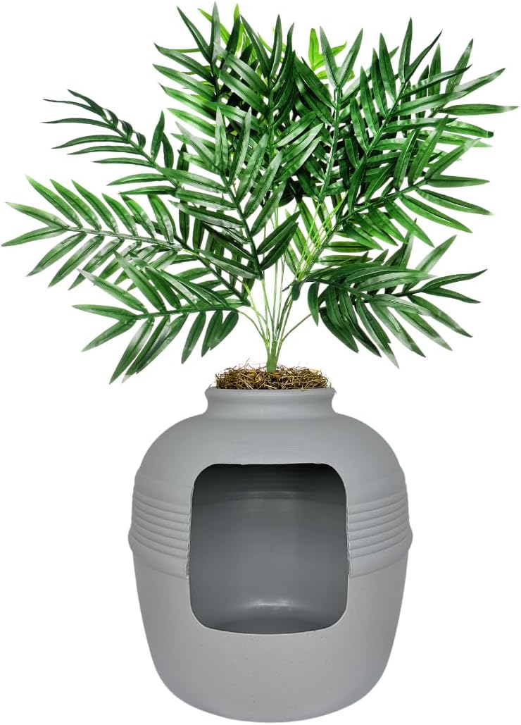 Good Pet Stuff round hidden litter box planter with carbon filter, made in USA - view 3