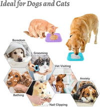 MateeyLife Lick Mat for Dogs & Cats - Purple&Cyan / 6"x6" - image 3
