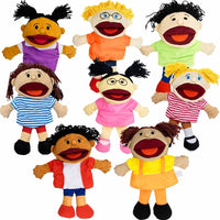 4E's Novelty Multicultural Hand Puppets for Kids