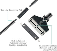 ZRDR Stainless Steel Algae Scraper Aquarium Cleaning Tool for Glass Aquariums, Including Algae Scraper, Sponge Pad, Fish Net, Cleaning Brush, Adjustable Length, Durable, Does Not Hurt The Fish Tank