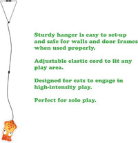 Meowijuana Jump 'n' Jamb Door Hanging Cat Toy | Deep Sea Squid | Refillable Interactive Catnip Toy | Promotes Play and Cat Health | Includes Potent Catnip Grown in North America