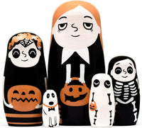 HYCLES Nesting Dolls Russian Matryoshka Wood Stacking Nested Set - ⑧ pumpkin