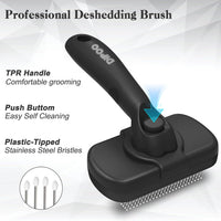 Dipoo Self Cleaning Shedding Brush - Black - image 2