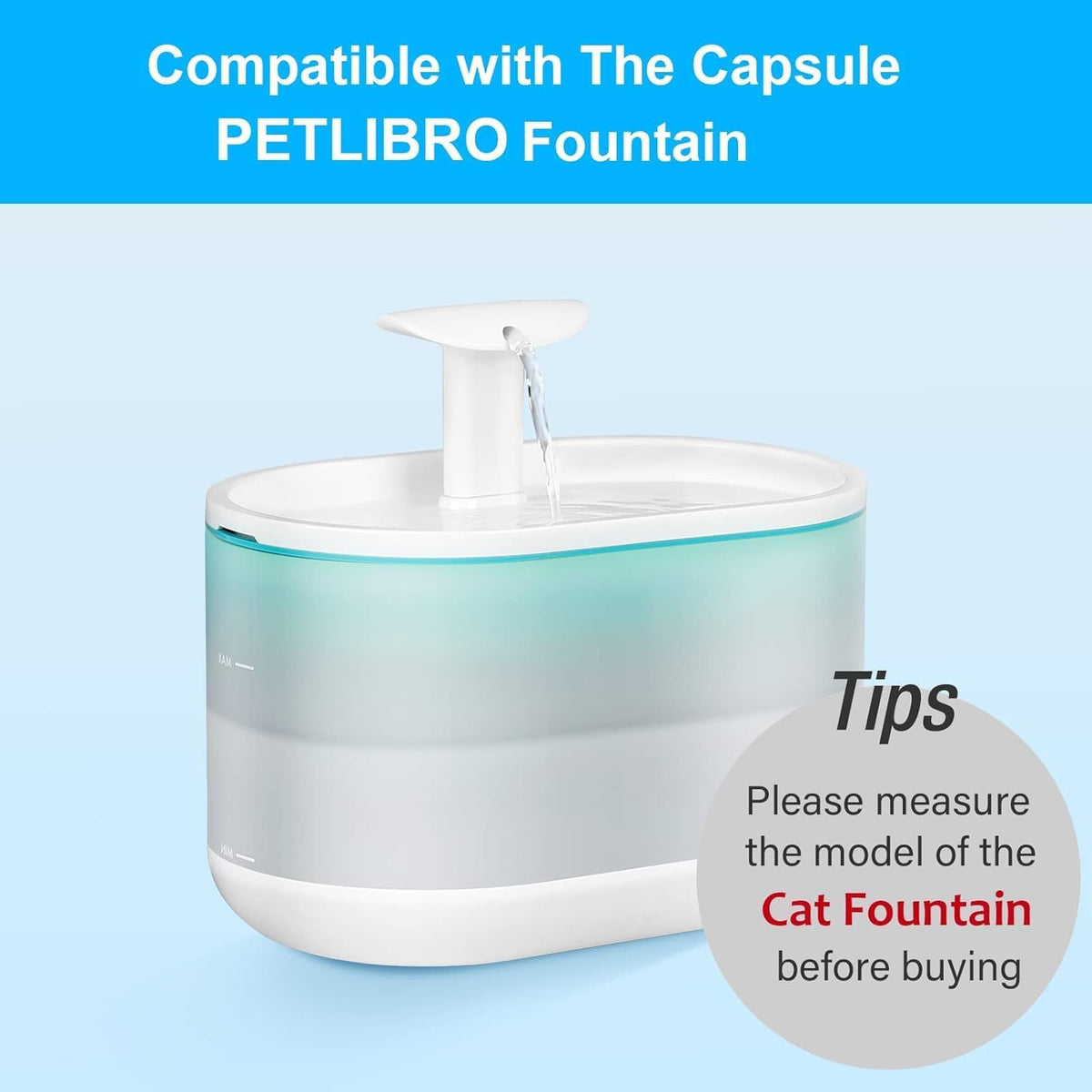 16 Packs Replacement Cat Water Fountain Filters Compatible - 16 Filters+16 Sponges - image 3