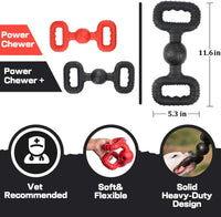 Natural Rubber Dog Toys for Large Aggressive Chewers - Tug Toy - Red / Medium Breed (30 - 70 lb) - image 3