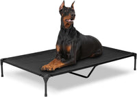 Elevated Dog Bed for Outdoor - Black / 59"L x 36"W x 9"Th