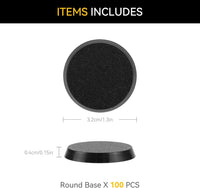 FIGURESLAB 100 black textured plastic miniature bases in 7 sizes - view 13