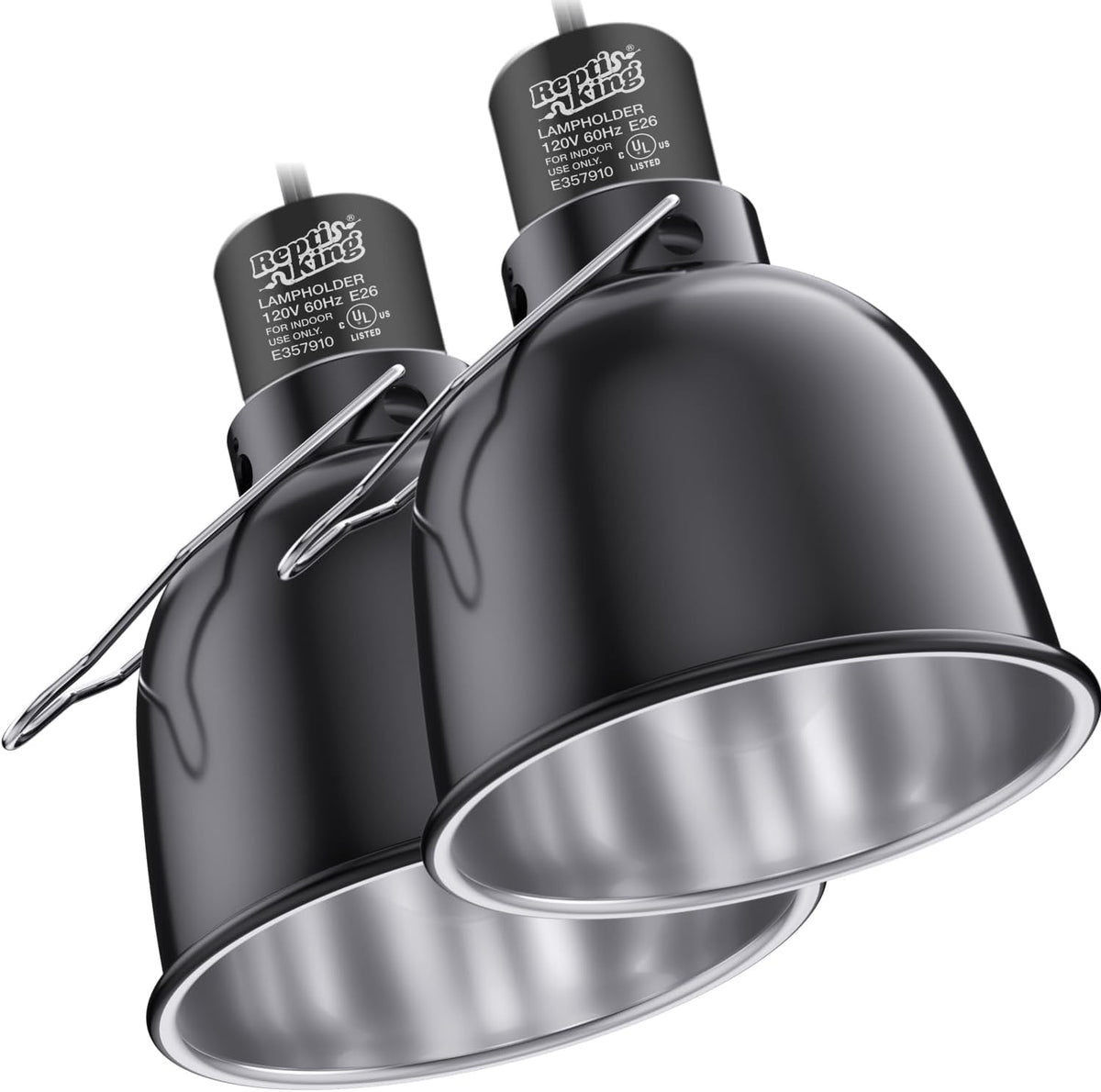 Reptile Light Fixture, 5.5'' Standard Dome for Reptile Basking Bulb Light/Heat Lamp/Ceramic Heat - 2-Pack / 5.5'' Deep Dome