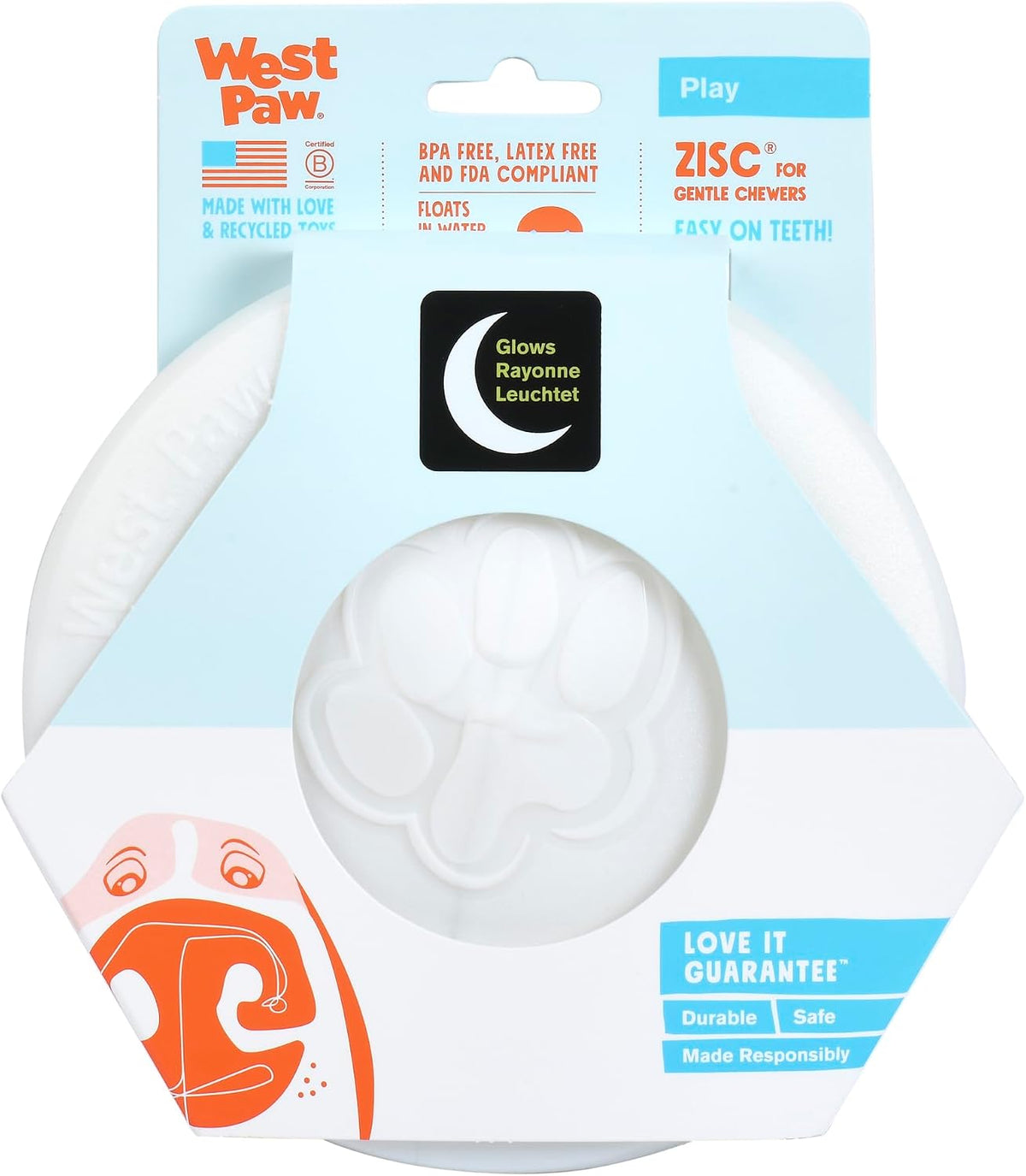 WEST PAW Zisc High-Flying Disc Dog Toy - Small / Glow / 1 - image 2