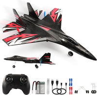 New Upgrade SU27 RC Airplane, Remote Control Fighter Toys - Black