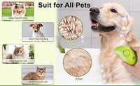 2024 Multifunctional Pet Brush for Detangling and Hair Removal - 3-in-1 Grooming Comb with Massage Function for Cats and Dogs (Khaki)