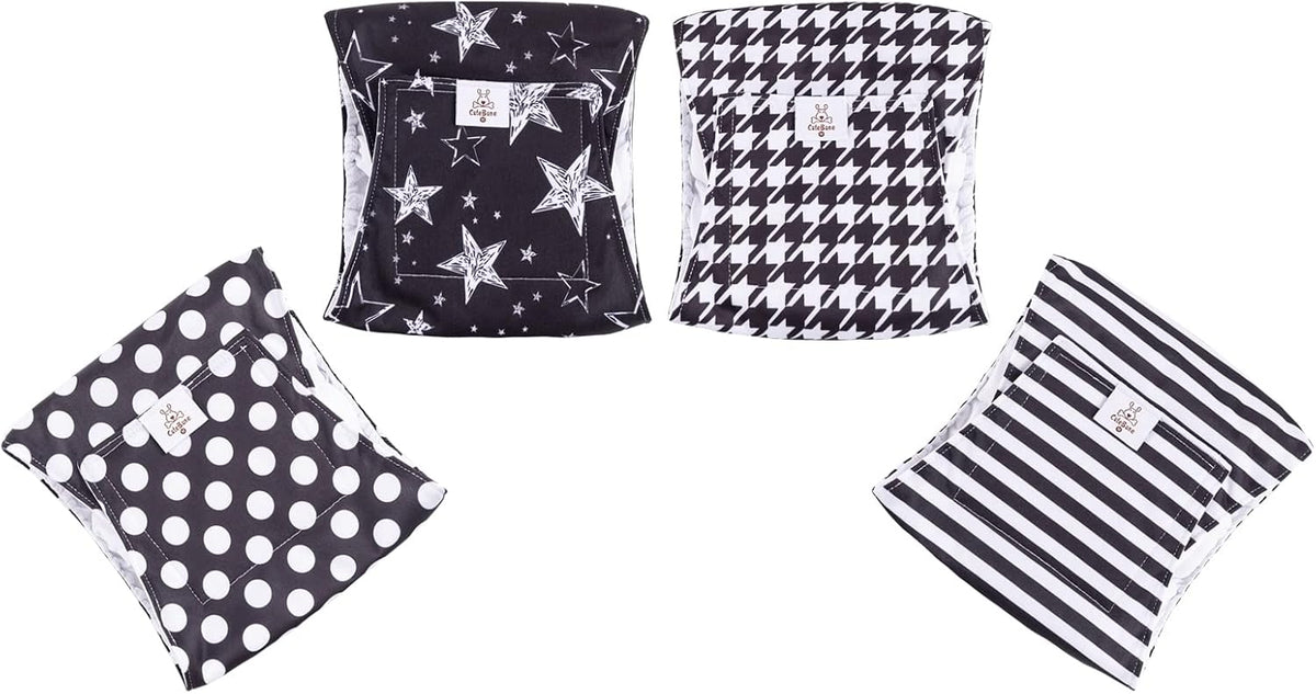 CuteBone Dog Diapers Male 4 Pack Puppy Wraps Reusable Doggie Belly - Fashion style / XL(21"-27") - image 2