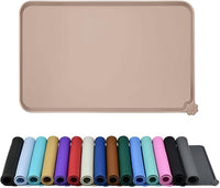 Waterproof Pet Feeding Mat with High Raised Edges, Heavier and Thicker Placemats for Cat Dog Water Bowl with BPA Free, Dogs Cats Food Mats for Messy Drinkers to Prevent Spill and Protect Floors