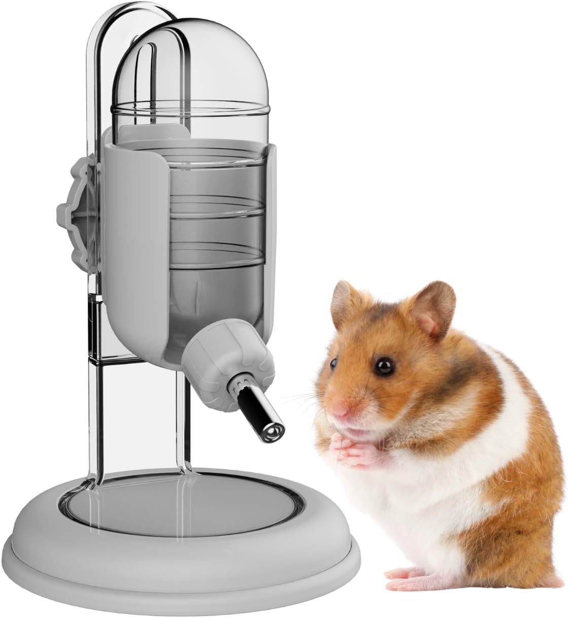 Hamster Water Bottle with Stand - Gray / 4oz