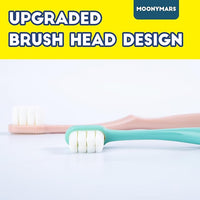 Dog Toothbrush Kit 2 Pack, Ultra Soft Pet Tooth Brush for Medium to Large Dogs & Cats, Animal Teeth Brushing Kit for Easy Dental Cleaning, 2 Pcs, Pink