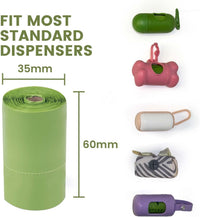 SUPERBIO Handle Tie Dog Poop Bags, 12 Rolls - image 2