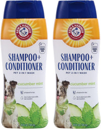 Arm & Hammer 2-in-1 Dog Shampoo and Conditioner - Cucumber Mint / 20 Fl Oz (Pack of 2)
