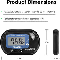 VIVOSUN 4-Pack LCD Digital Aquarium Thermometer – Essentials for Fish - 2 packs - image 2
