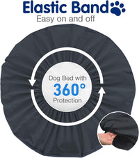 Dog Bed Covers Replacement Washable for Round & Donut Dog Bed 100% - Blue-36" x 36" x 10" - image 2