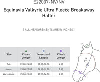 Equinavia Valkyrie Soft Ultra Fleece Padded Adjustable Breakaway Horse Halter - Navy/Navy - Cob