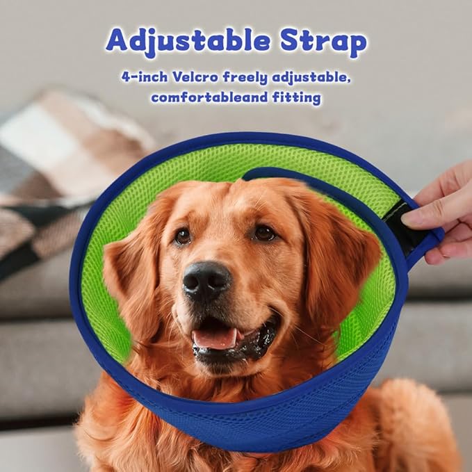 Soft Dog Cone Collar After Surgery Alternative for Dogs to Stop Licking, Comfy Collars for Large/Medium/Small Pet/Cat, Comfortable Elizabethan Neuter Recovery E Cones of Shame Neck & Head Ecollars