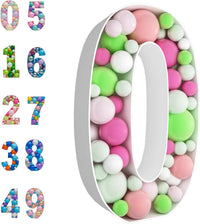 JoyBox Design 3FT DIY Mosaic Balloon Number 1 Frame - Number 0