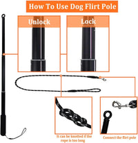 ASOCEA Flirt Pole with Tug Toy for Small Medium Large Dogs Outdoor - image 3