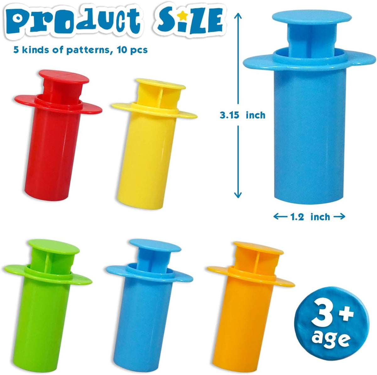 Assorted Designs Dough Extruders Set, Set of 10 - 10 Dough Extruders Set - image 2