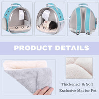 Portable Small Animal Backpack Travel Breathable Pet Carrier Bag - Green / Backpack - image 3