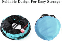 Upgraded Cat Tunnel Toy with 5 peek-a-Boo Windows - 4-way Black - image 4