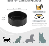 Ceramic Dog Bowl for Food and Water - Small / Black - image 2