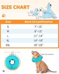 Supet Inflatable Dog Cone Collar for Large Medium Small Dogs, Soft Cone Collar for Dogs Cats, ECollar Doggie Neck Donut Dog Cone Alternative After Surgery