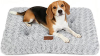 Dog Bed Crate Pad for Small Dogs 24"x18" Coffee – Essentials for Dogs - Medium 30"x20" / Rosette Pattern Grey