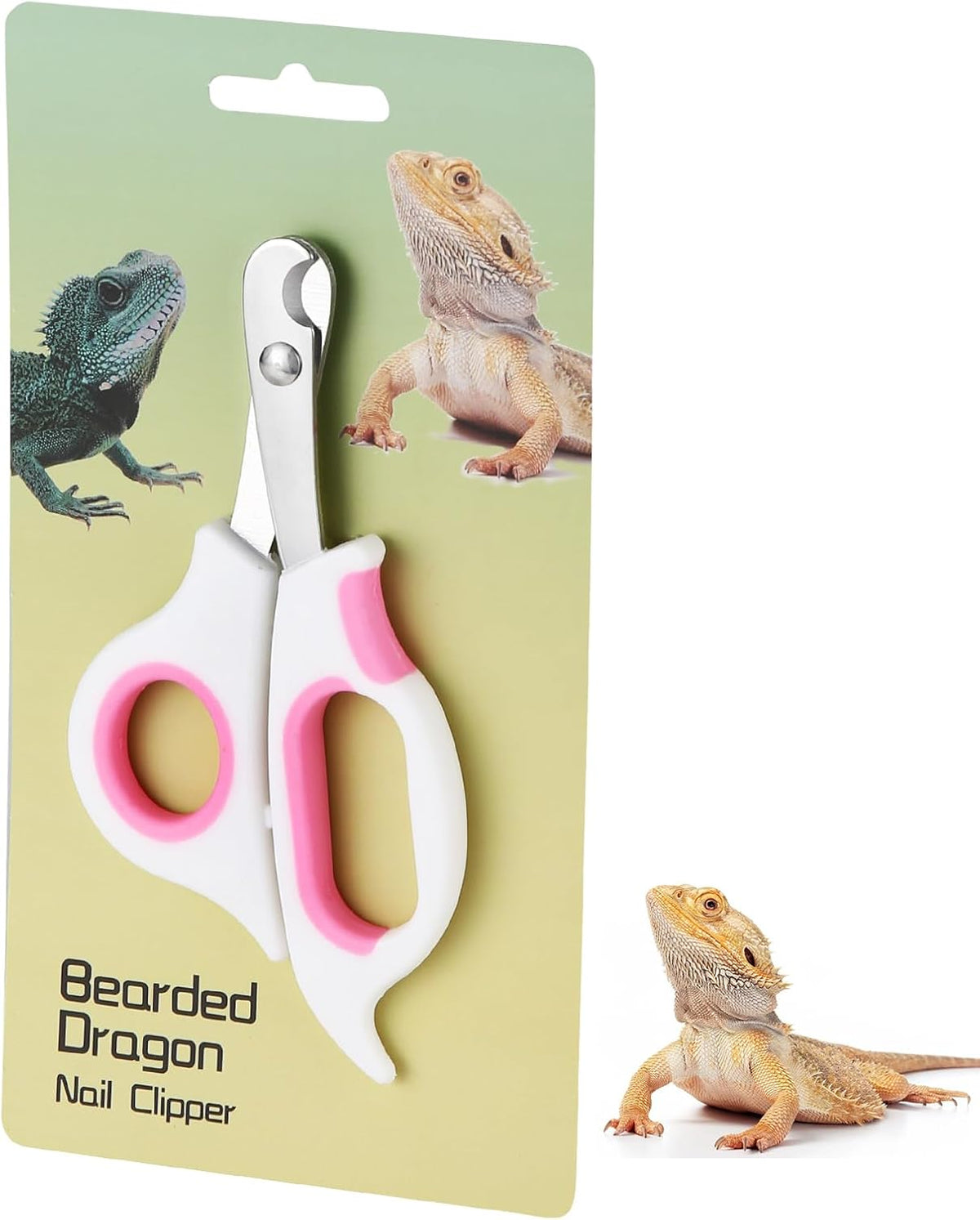Bearded Dragon Nail Clippers with Precise Angled Edges – Essentials for Small Pets - Pinky White