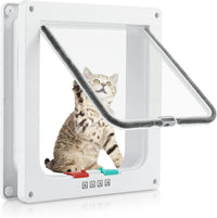 Cat Door for Interior Exterior Door, 4-Way Locking Flap – Essentials for Cats - X-Large