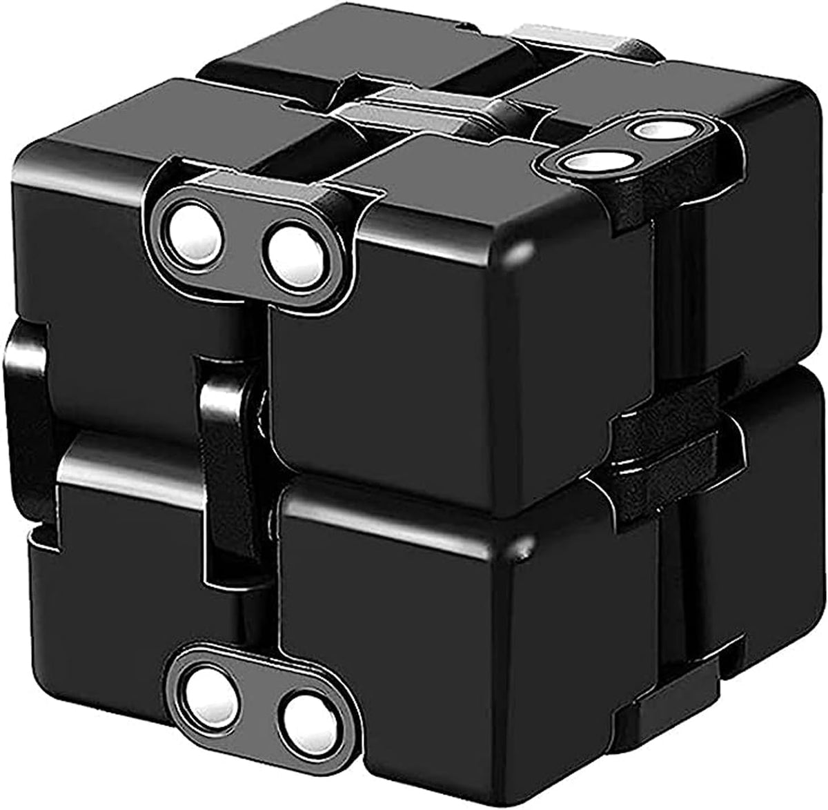 4 Packs Infinity Cube Toy Game for Kids and Adults - Black-metallic
