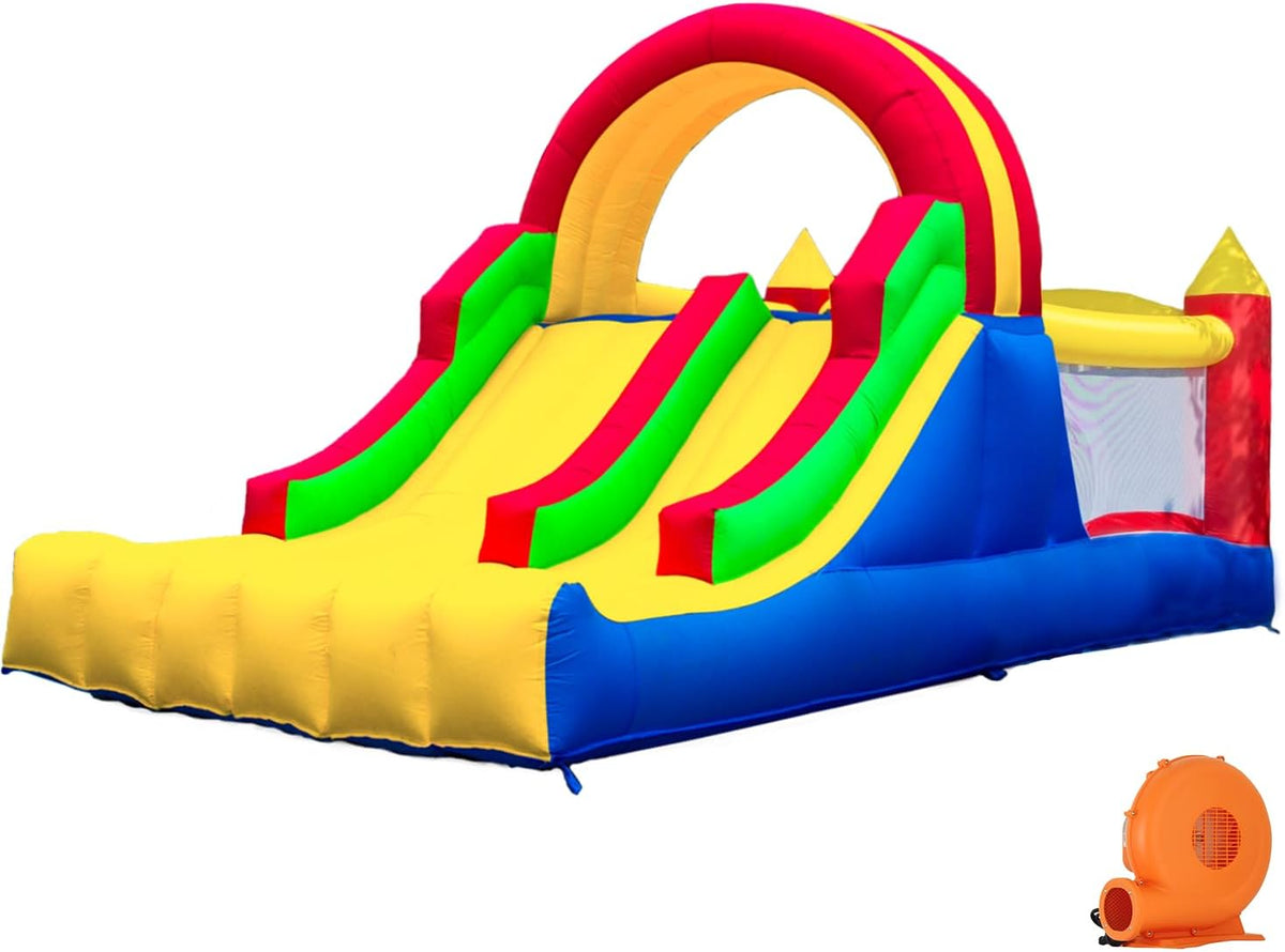 HuaKastro 16x7.2FT Inflatable Bounce House with 2 Racing Slides