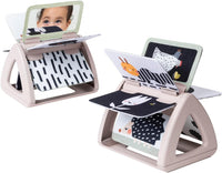 Taf Toys black and white rattling spinning book with mirror for newborns
