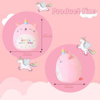 SQEQE Unicorn Cat Plush Kawaii Birthday Cat Plushies Pillow Cat - Caticorn Cat / X-Small - image 3