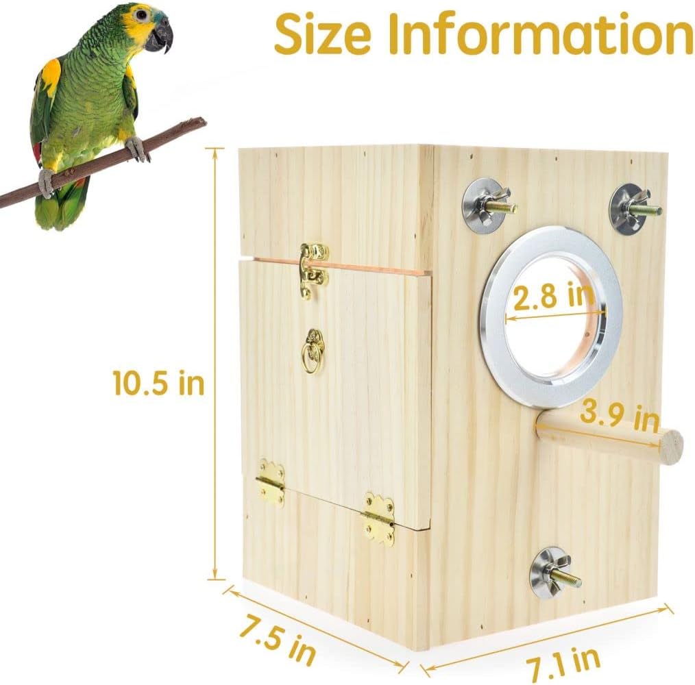 Bird Nest Box Parakeet Breeding Nest Box Bird Nest House Wooden - Large - image 2