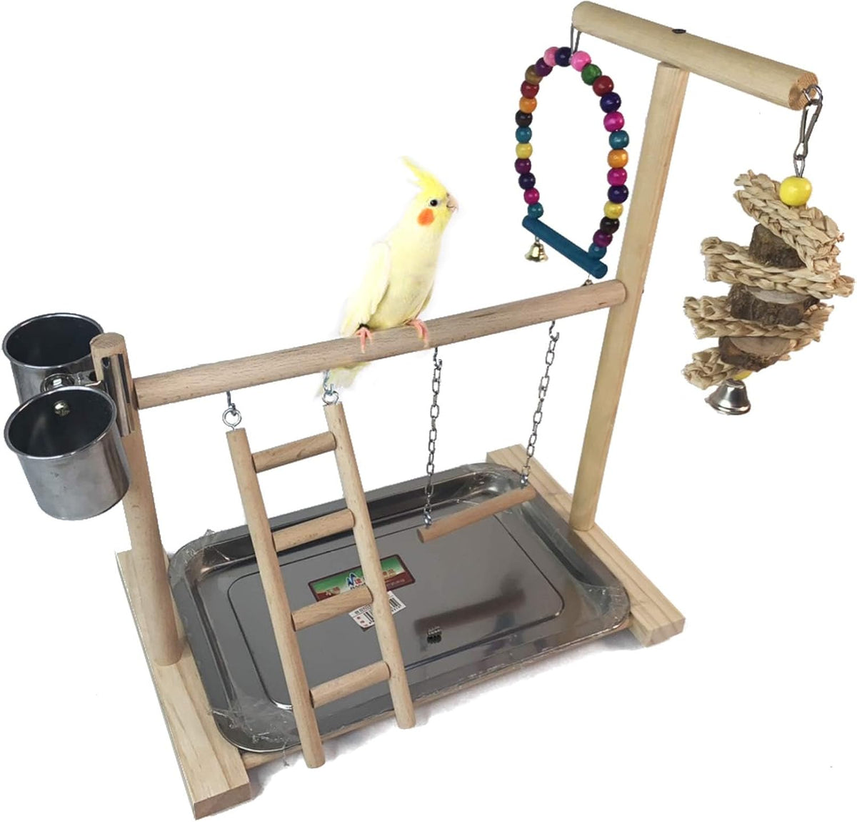 Bird Playground Parrot Play Stand Parakeet Playground Play Gym