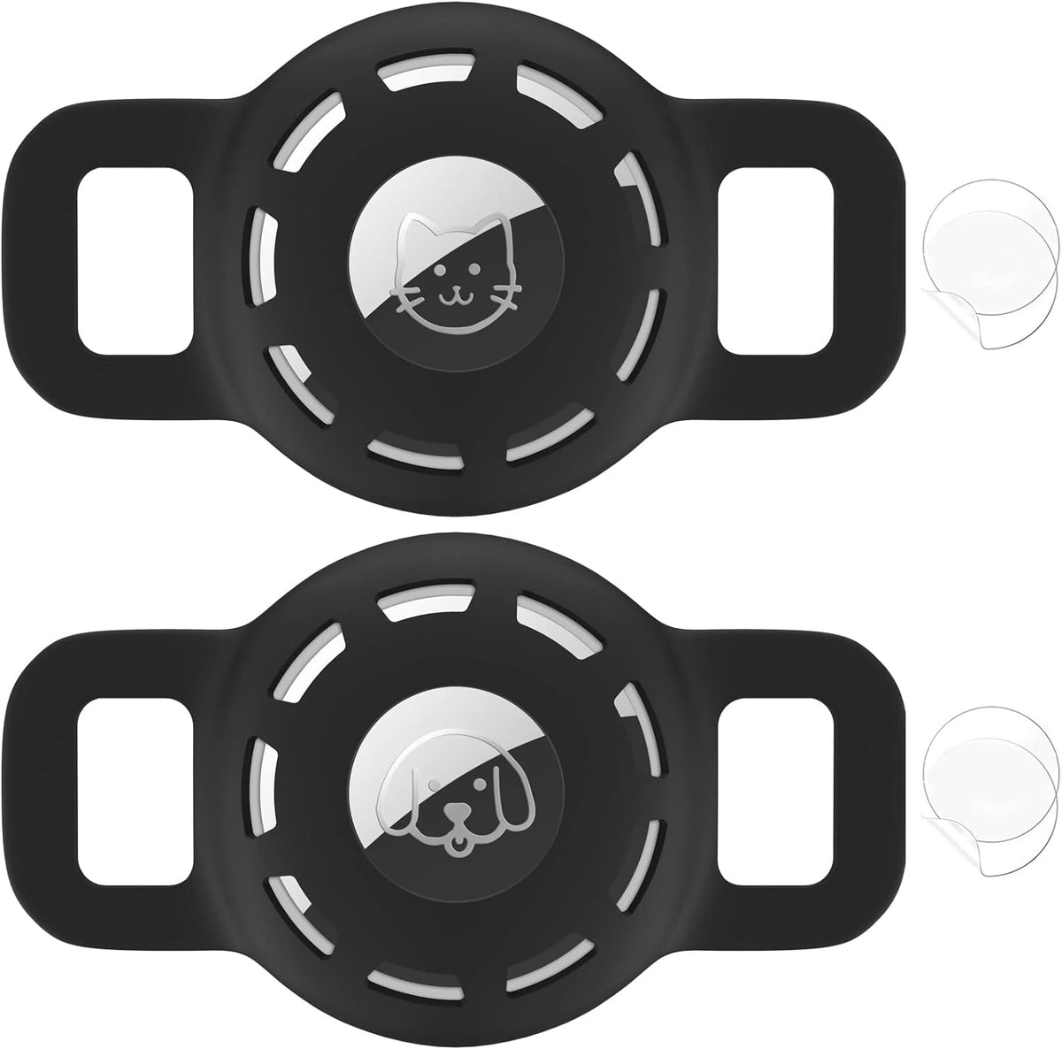 for Air tag Cat Collar Holder for Apple Air Tag - Ci-2xBlack
