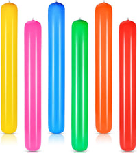 Sosation six inflatable pool noodles in red, yellow, blue, orange, green and pink