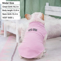 Dog Fleece Vest Sweater Winter Jacket for Small and Medium Large Dogs - Large / PINK - image 3