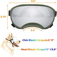 Medium Dog Sunglasses with Adjustable Strap UV Protection, Winproof Dog Puppy Sunglasses, Suitable for Medium Dog Pet Glasses, Dogs Eyes Protection,Soft Dog Goggles